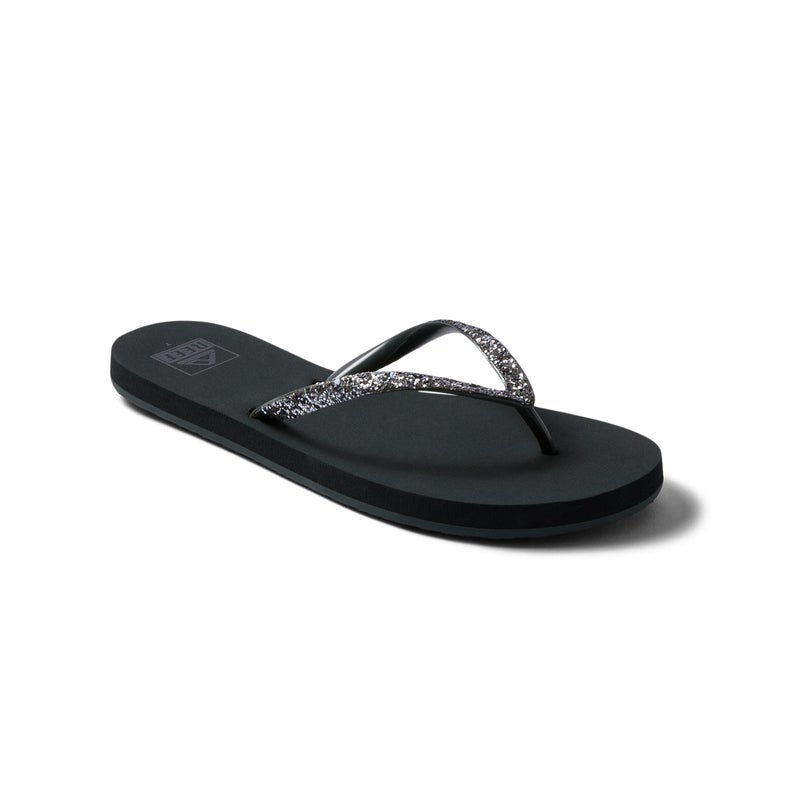 Reef Stargazer Womens Beach Flip Flop, Super Lightweight and Soft Footbed, Thin Glitter Strap, Shadow, 9 - Image 3